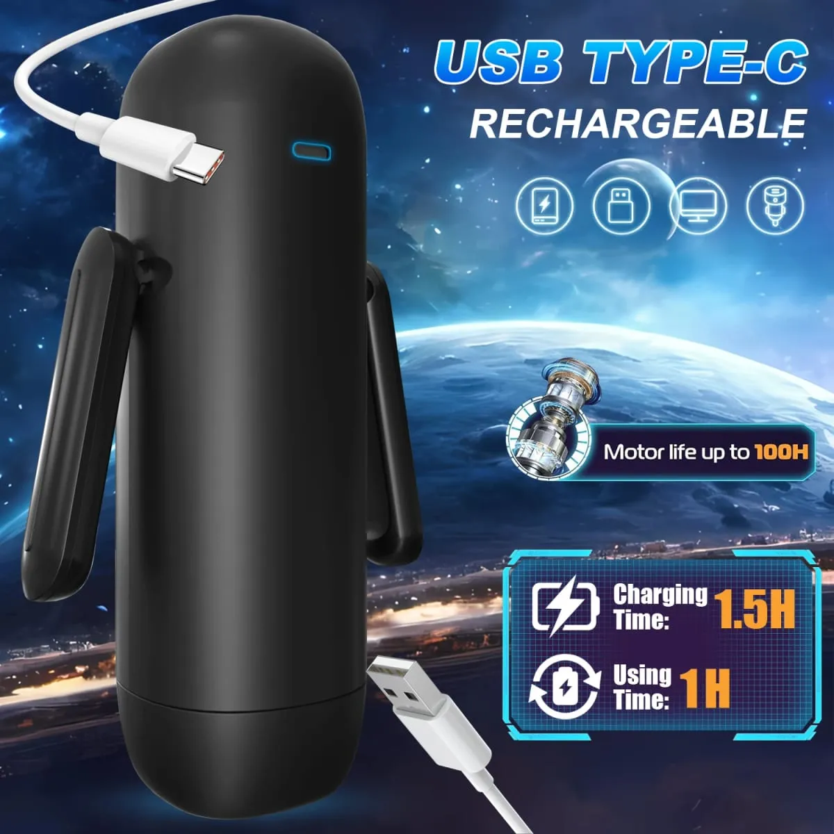 Automatic Vibration Sucking Male Masturbator Blowjob Masturbation with Handle LCD Display Penis Pump Stroker Sex Toy for Men 18+