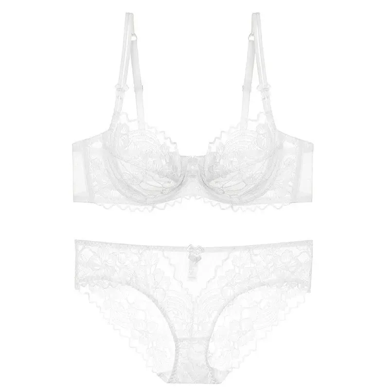 Victorian Lace Purple Underwear Set Soft Underwire Bralette Ultra Thin Anti-sagging Elegant Female Underwear Set — image 5