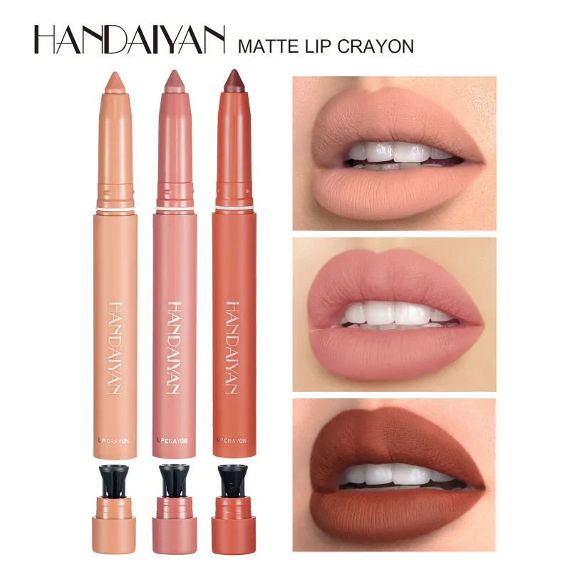 Rossetto opaco rosso ciliegia impermeabile Matita labbra sexy Matita rimpolpante Matita labbra rosa nudo naturale Contorno labbra Trucco contorno