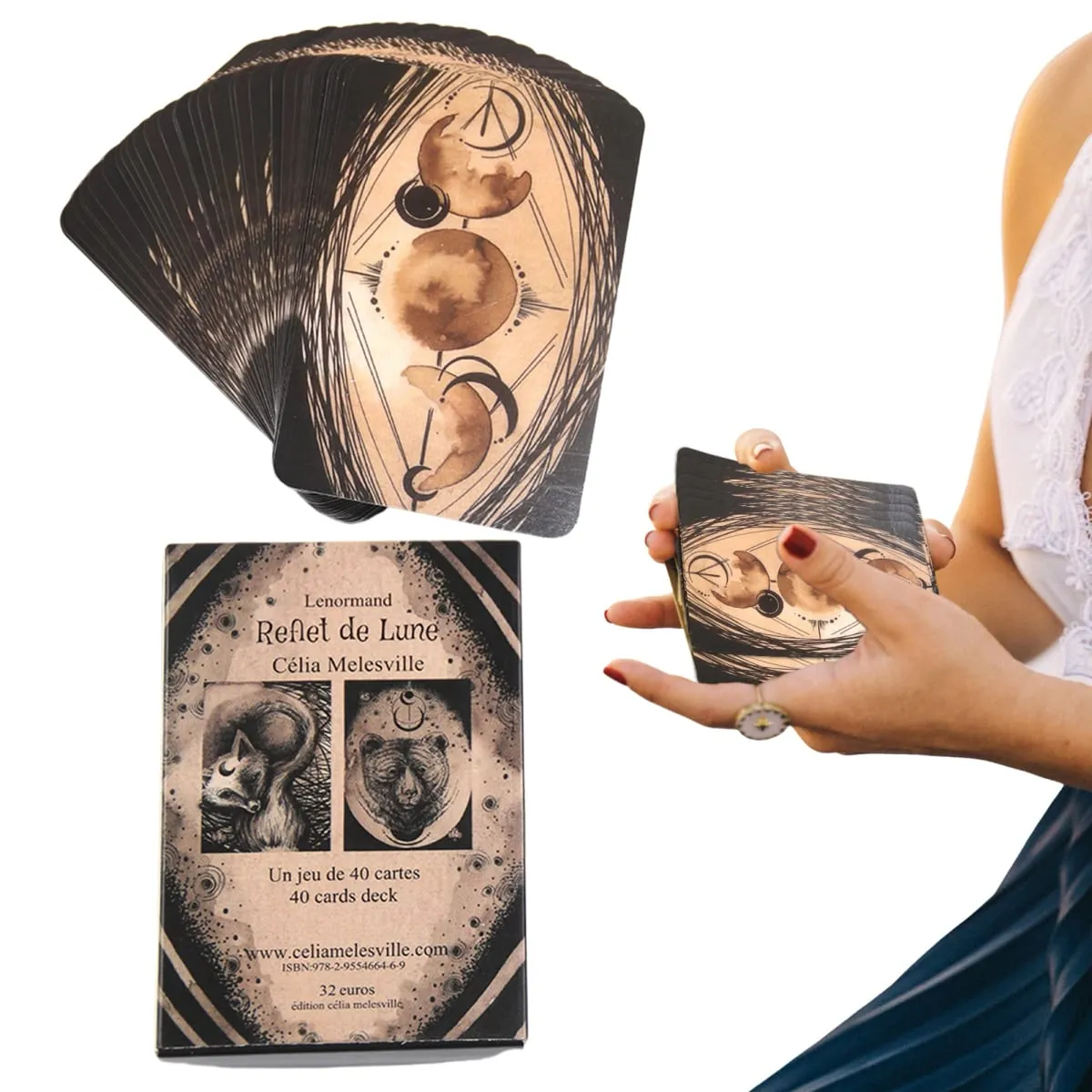 Lenormand Reflet De Lune Lenormand Kort Tarotkort Däck Oracle Kortspel för vuxna Roliga Vuxna Spel Festmaterial Present — image 3