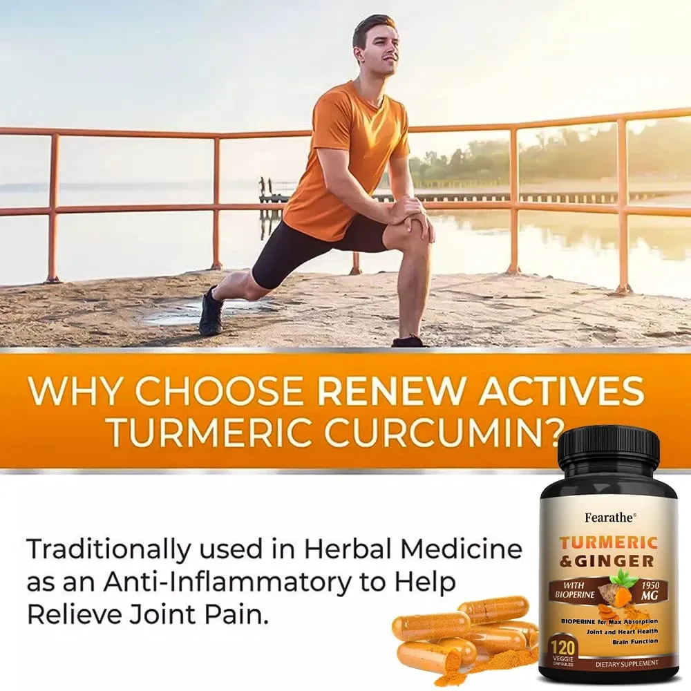 Organic Turmeric Curcumin 1500mg Capsules with Ginger & Black Pepper Support Joint Muscle Digestive & Immune Wellness — image 6