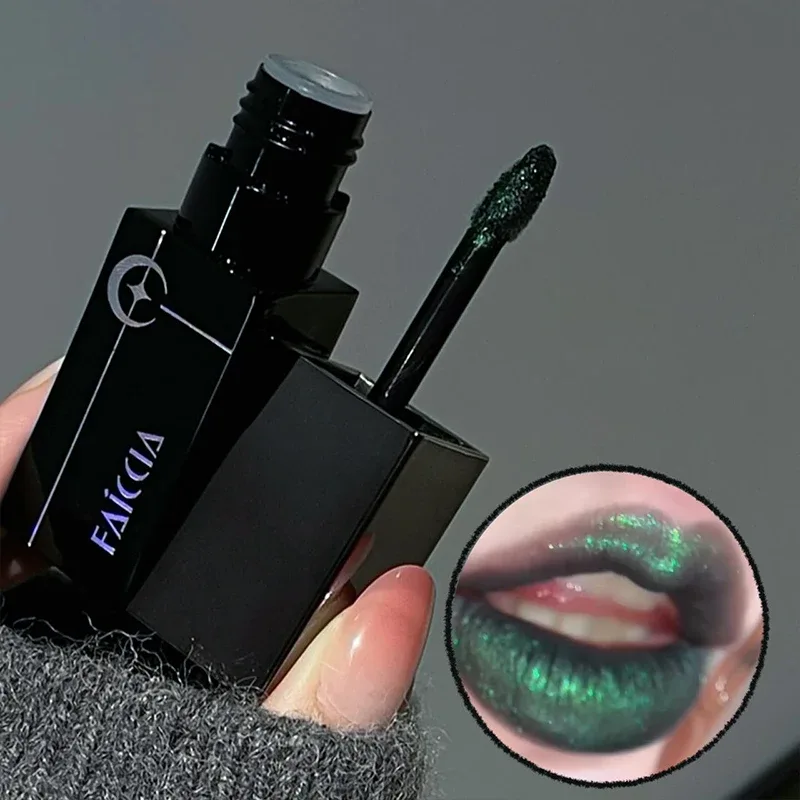 8 สี Glitter Watery Lip GLOSS Diamond Pearlescent METALLIC ลิปสติก Lasting Moisturizing ไม่เหนียวเหนอะหนะแต่งหน้าปาร์ตี้ฮาโลวีน
