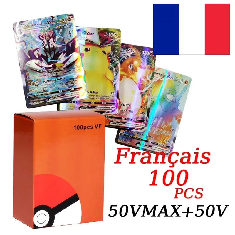 French Version Pokemon Cards VMAX V EX GX MEGA Carte Collection Battle Trainer Children's Christmas Toys Gift — image 8