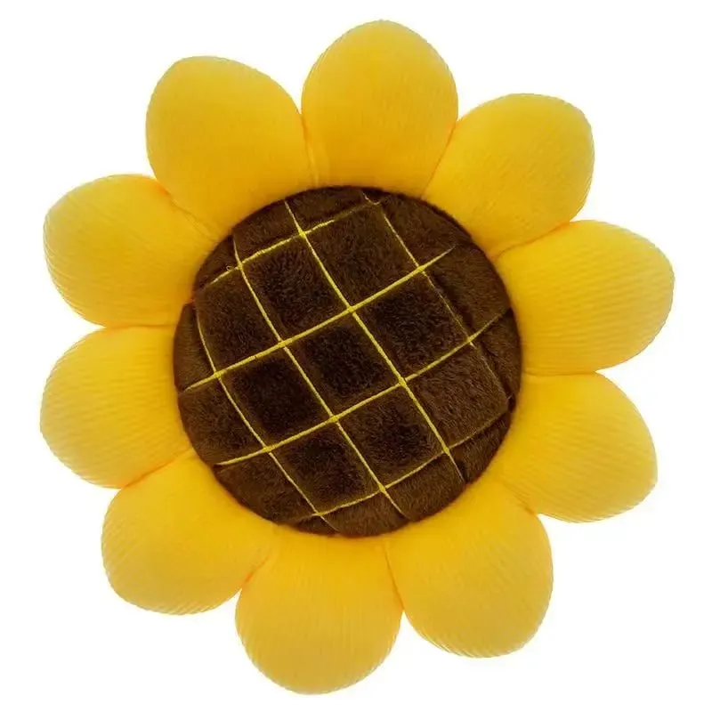 Kawaii Plush Stuffed Doll Cute Sunflower Cushion for Kids Birthday Gift Soft Toy for Sofa Car Window Seat Decorative Pillow — image 5