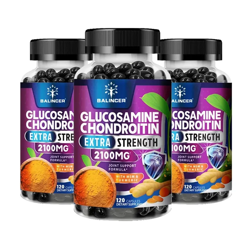 Glucosamine Chondroitin Capsules with Turmeric Root for Support Stress Relief Bone Joint & Immune Health Dietary Supplement — image 9
