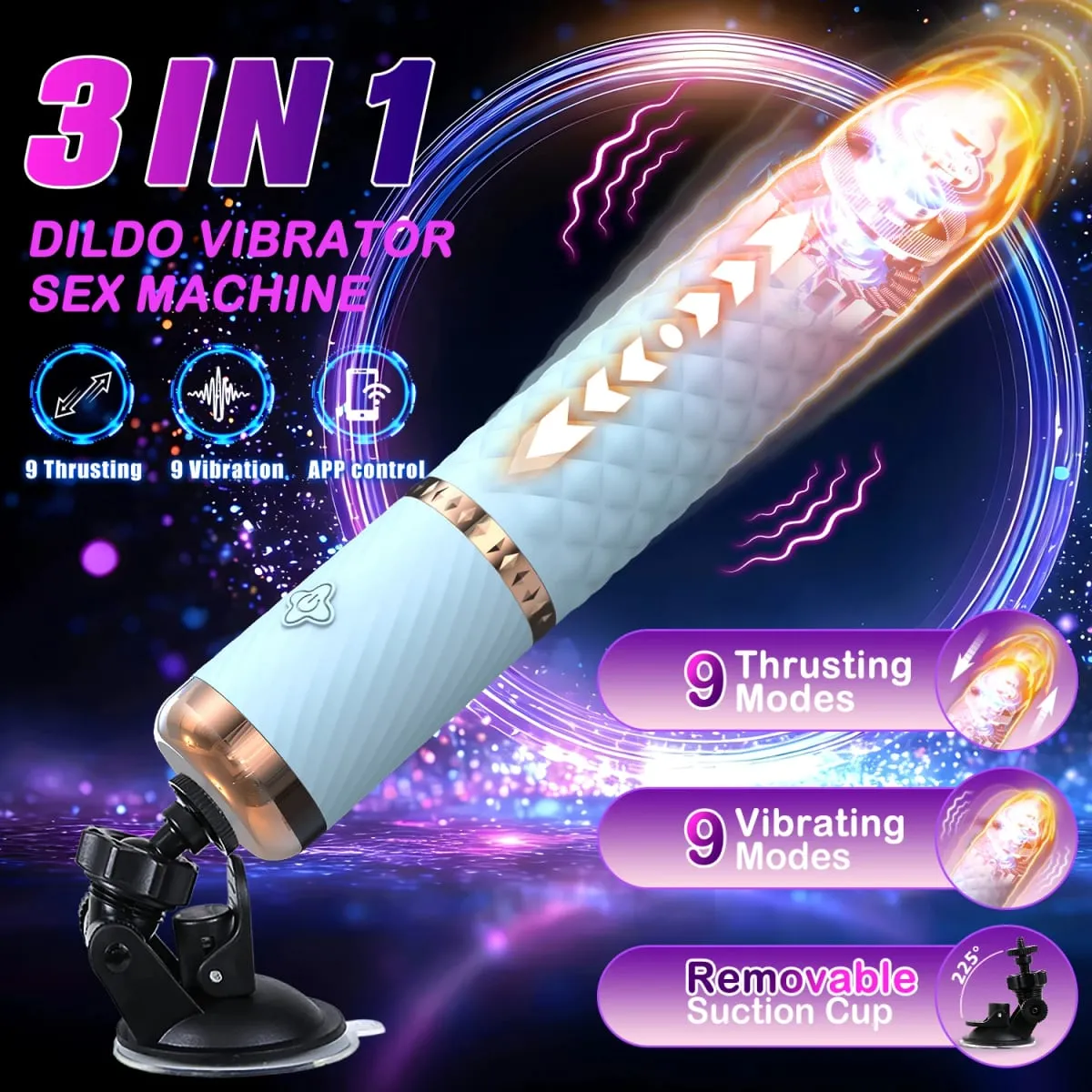APP Control Automatic Telescopic Thrusting Realistic Dildo Vibrator Sex Machine G Spot Clitoral Stimulation Sex Toys for Women