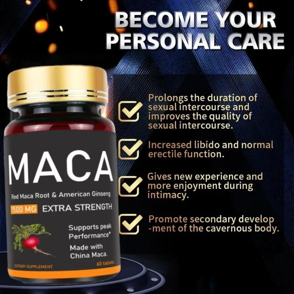 Original Ashwagandha Ginseng& Maca Tablets Male Supplement Immunity Capsules for Men — image 5