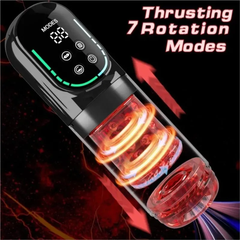 APP LED Automatic Male Masturbation Cup 7 Sucking Rotating Licking Thrusting Modes Stroker Sex Toys for Men Blowjob Simulator — image 3