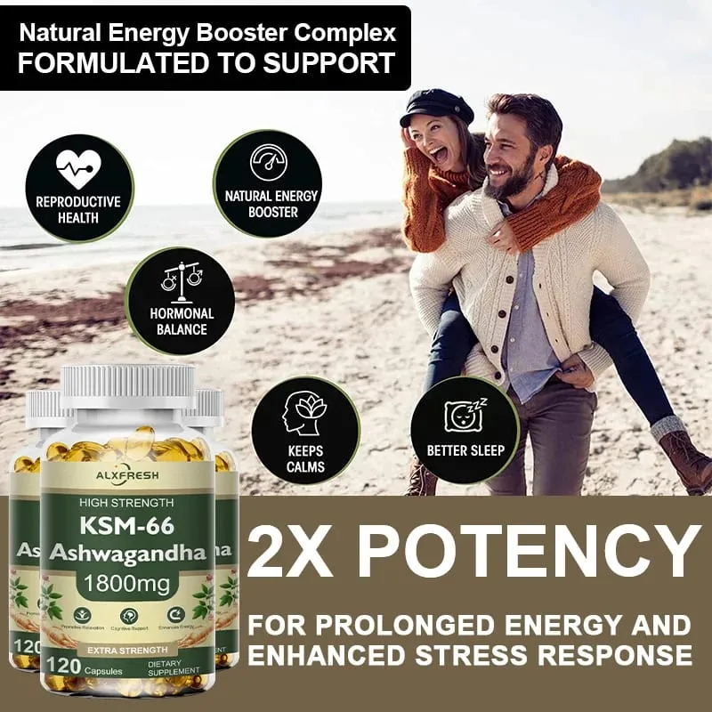 KSM-66 Capsules d'Ashwagandha biologique avec zinc | Végétalien sans OGM | Supplément santé de formule premium — image 5