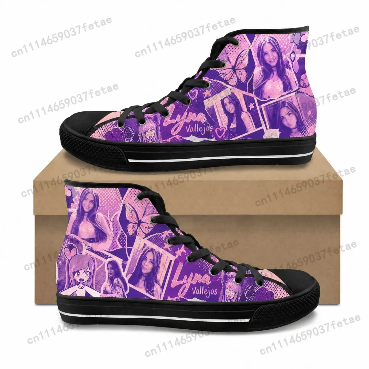 Lyna Vallejos High Top High Quality Sneakers Teenager Canvas Sneaker Mens Womens Ghana Hiking Casual Custom Shoes — image 8