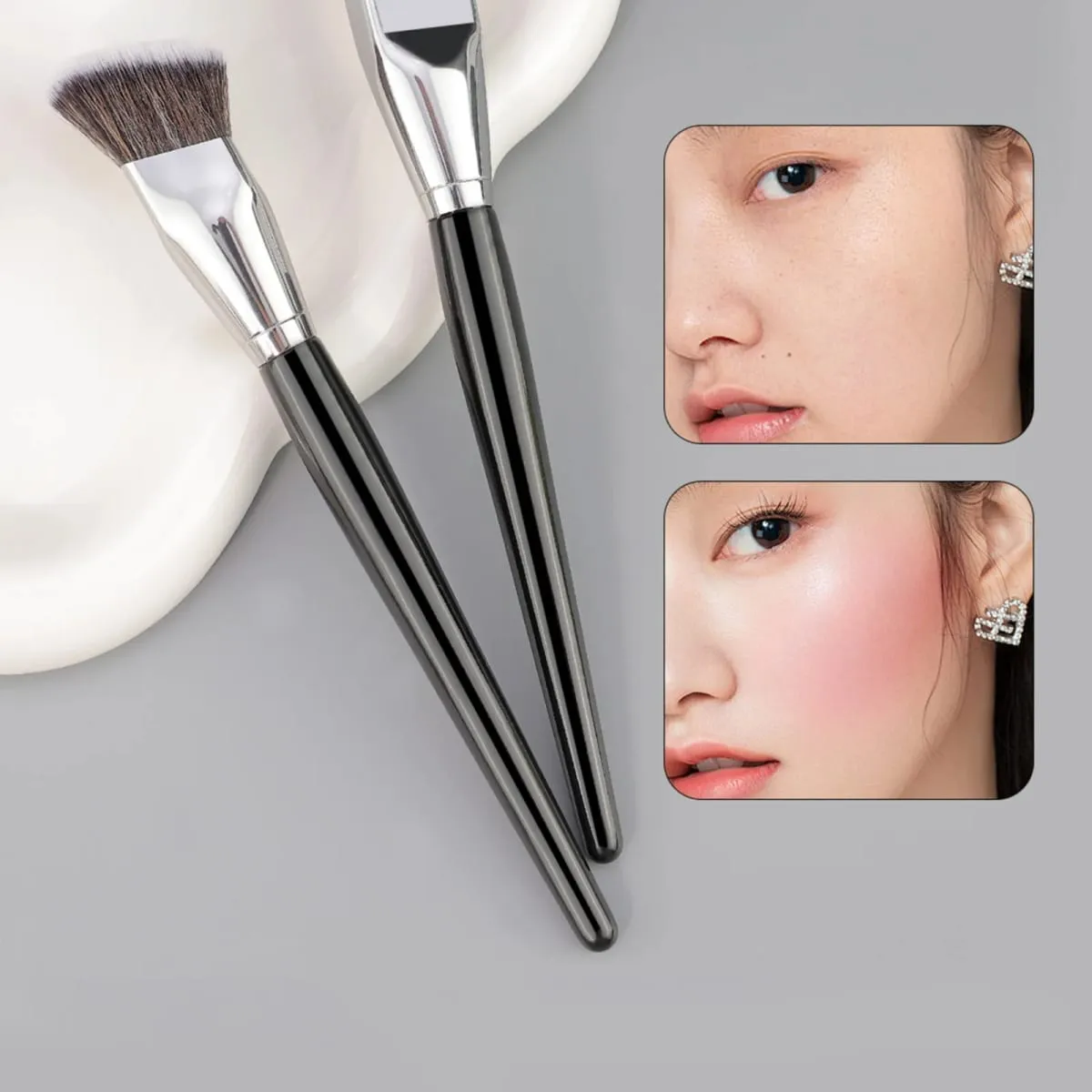 1/2pcs Soft Long Foundation Makeup Brush Suitable for Both Wet and Dry Use Delicate Makeup Tool