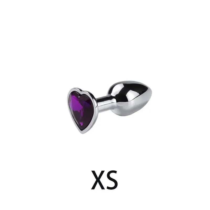 5 Sizes Stainless Steel Crystal Heart Anal Plug Removable Butt Plug Stimulator Prostate Massager Anal Sex Toys Dildos — image 20