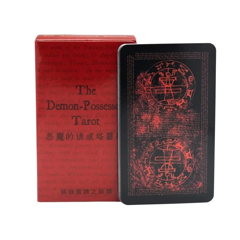 The Demon-Possessed Tarot Cards - Goetia Occult Divination Deck - 10.3*6cm 78 Vintage Gothic Demonology Tarot