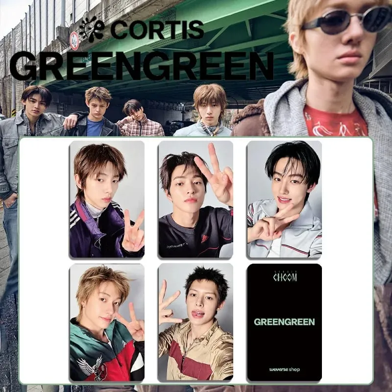 A 5Pcs/Set Idol Boy CORTIS New Album GREENGREEN Lomo Cards Postcards Martin James Juhoon Seonghyeon Keonho Fan Gifts Collection — image 9