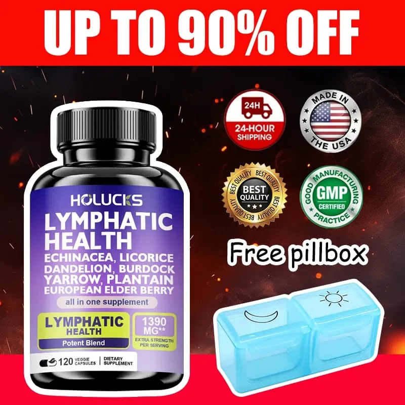 Complete Lymphatic Health 1300mg Supplement Support Lipedema Hormone Balance & Natural Detox Clear Skin Overall Vitality — image 1