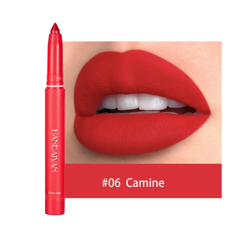 Rossetto opaco rosso ciliegia impermeabile Matita labbra sexy Matita rimpolpante Matita labbra rosa nudo naturale Contorno labbra Trucco contorno