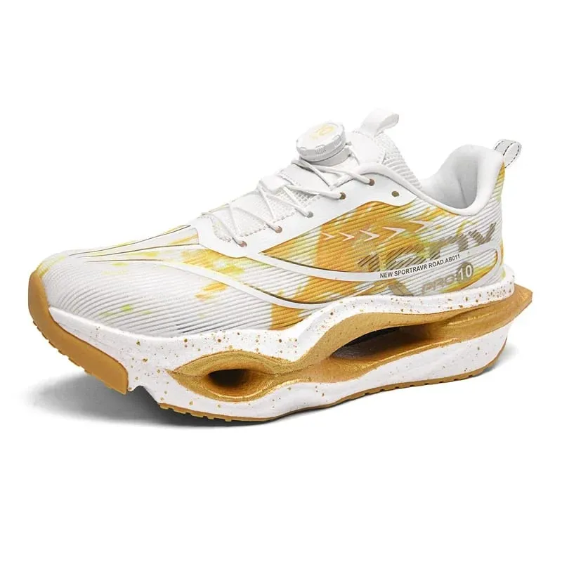 Men Women Carbon Plate Running Shoes Summer Breathable Mesh Racing Sneakers Rotating Buckle Sports Couple Shoes — image 10