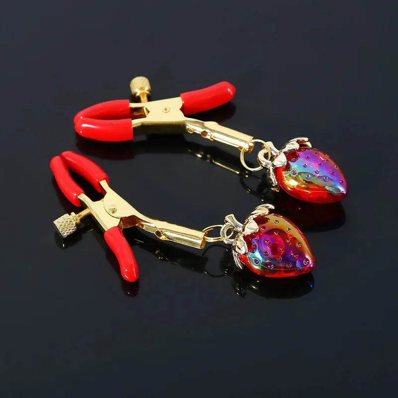 Nipple Clamps Set 7 Pairs Adjustable Screw Cute Charm Pendants Breast Clamps BDSM Fetish Body Jewelry Adult Sex Toy Women