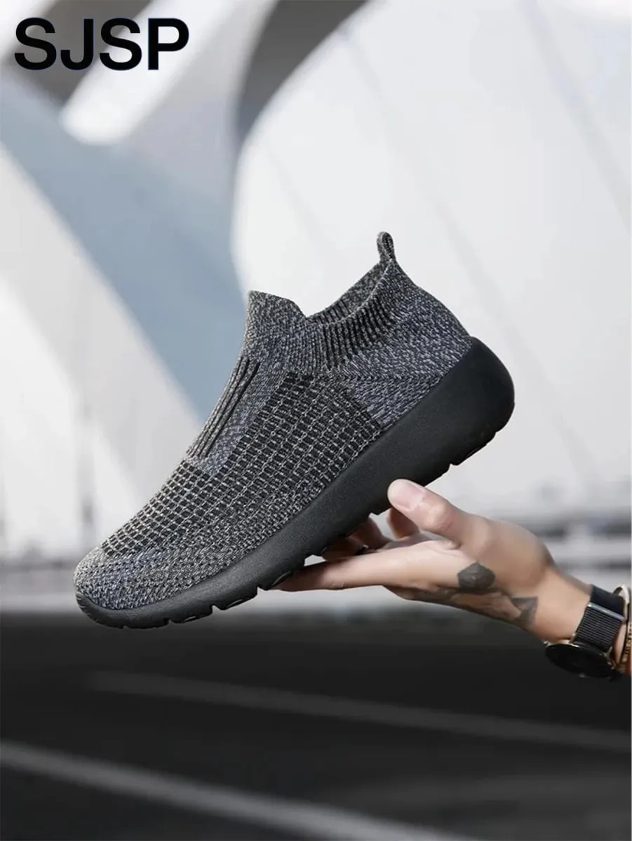 Men's Casual Sports Shoes Breathable Lightweight Sneakers Outdoor Mesh Black Running Shoes Sports Jogging Walking Shoes — image 4