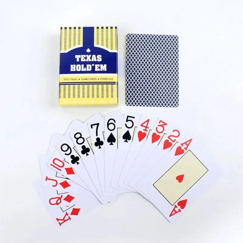 1/2pcs A set of durable universal baccarat and Texas Hold'em playing cards waterproof and smooth for poker and bridge games