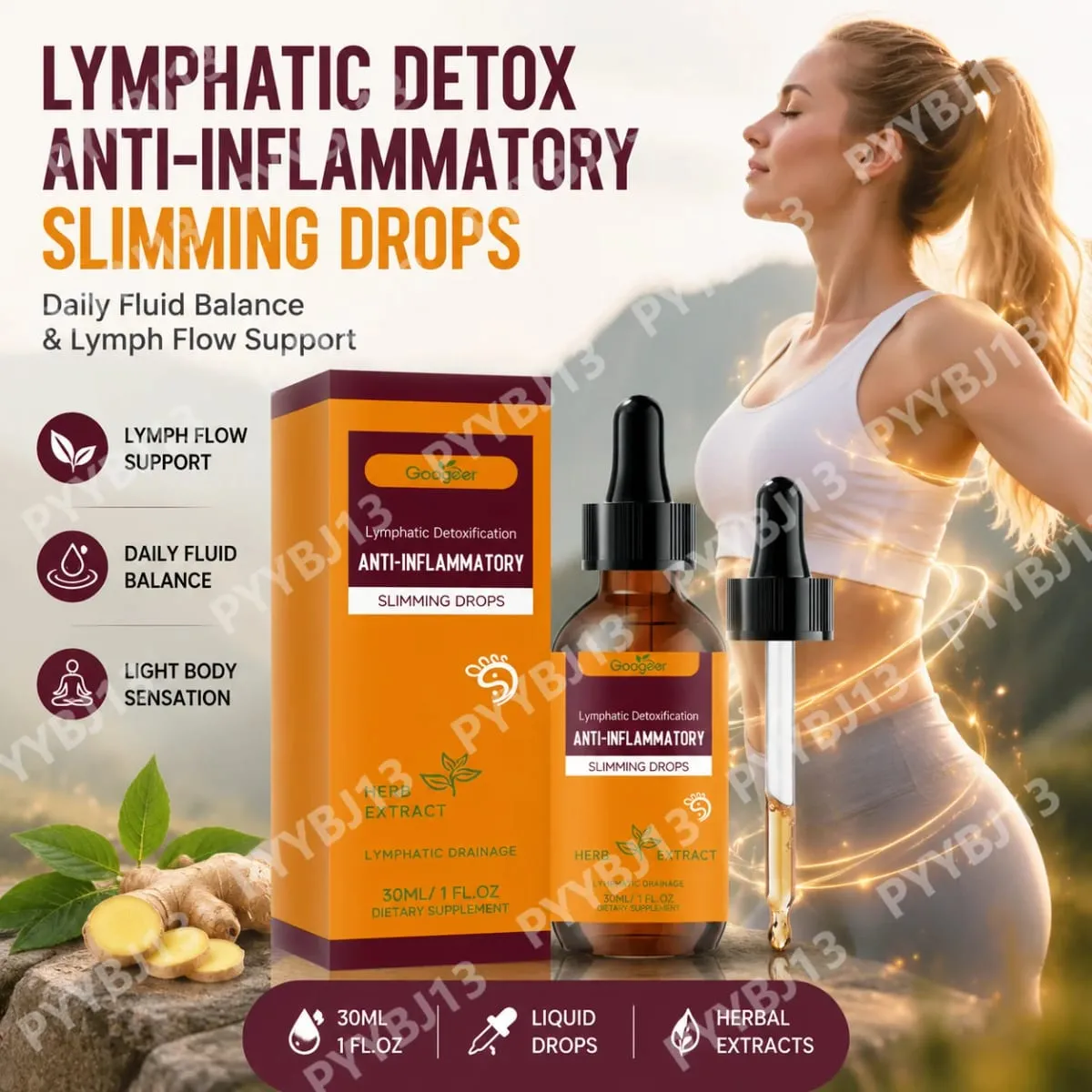 Googeer Lymphatic Health Support Herbal Liquid – Natural Circulation and Internal Flow Dynamics Supplement for Daily Wellness — image 1
