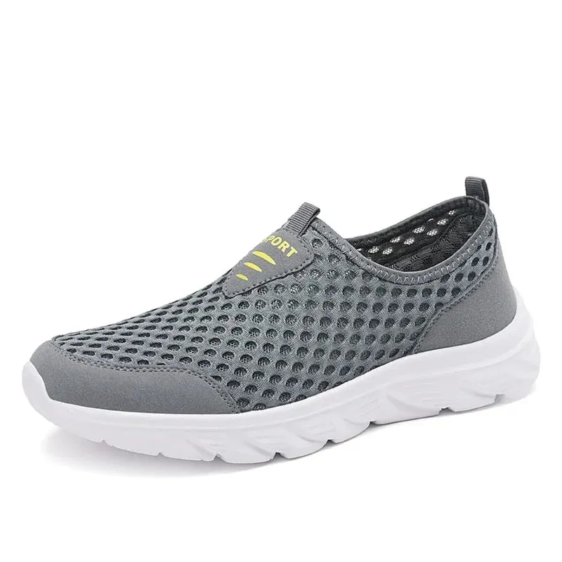Breathable Mesh Shoes Men Slip on Male Casual Sneakers Anti-slip Mens Non Slip Flats Outdoor Walking Shoes for Man