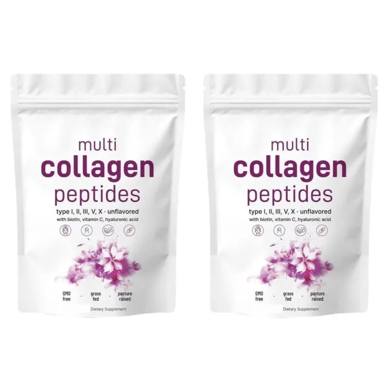 Multi Collagen Peptides Powder Type I II III V พร้อมไบโอตินวิตามินซีและกรดไฮยาลูโรนิกรองรับผิวผมเล็บสำหรับผู้ชายผู้หญิง — image 8