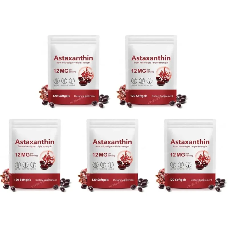 Astaxanthin Softgels Triple Strength From Microalgae Supports Healthy Aging Promotes Collagen Supports Skin Barrier 120 Softgels — image 11