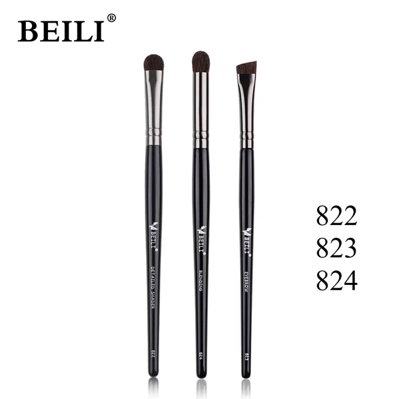1/3pcs Professional Classic Natural Eye Makeup Brushes Set Eyeshadow Eyebrow Blending Smokey Black Beauty Make up Brushes — image 13