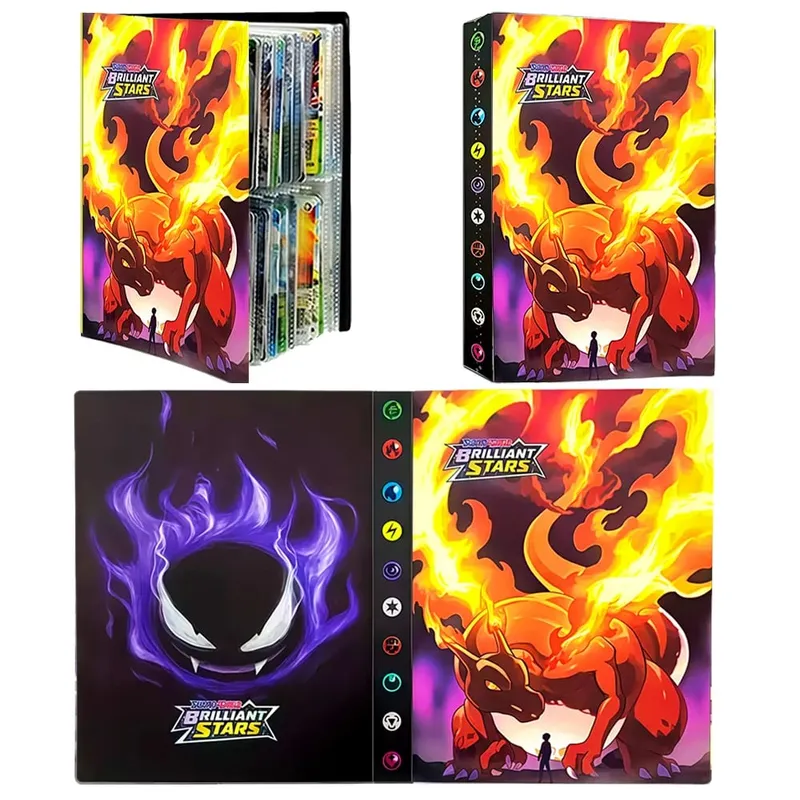 240/540PCS Pok é mon Cards Album Book Pokemon Game Charizard Card Album VMAX GX EX Holder Collection Binder Folder Kids Toy Gift — image 11