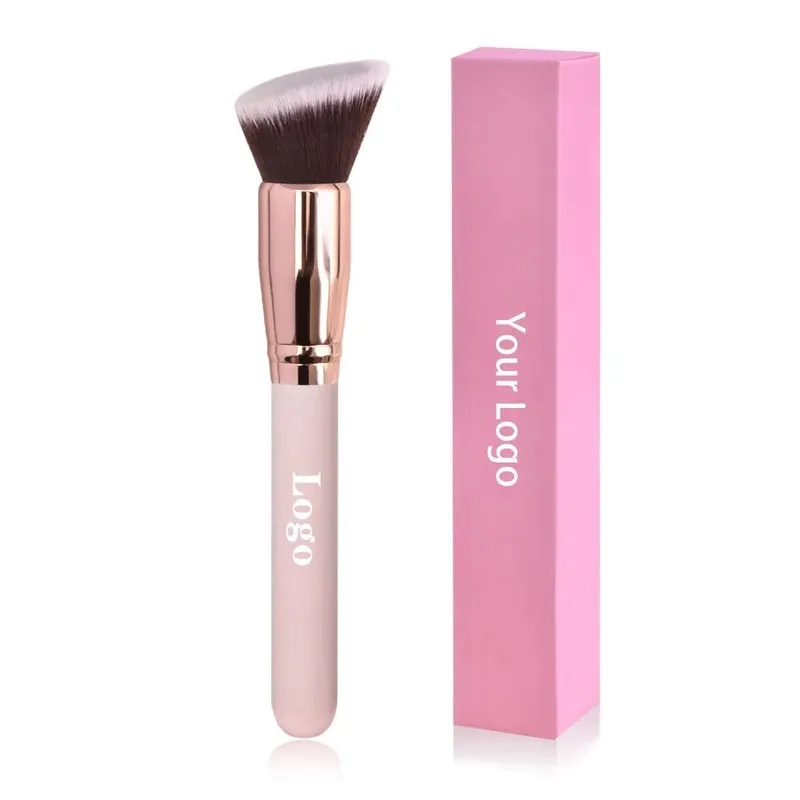 Free Private Label Makeup Brushes Foundation Loose Powder Concealer Blending Brush Pink Beauty Makeup Tool Wholesale Bulk 10pcs — image 8