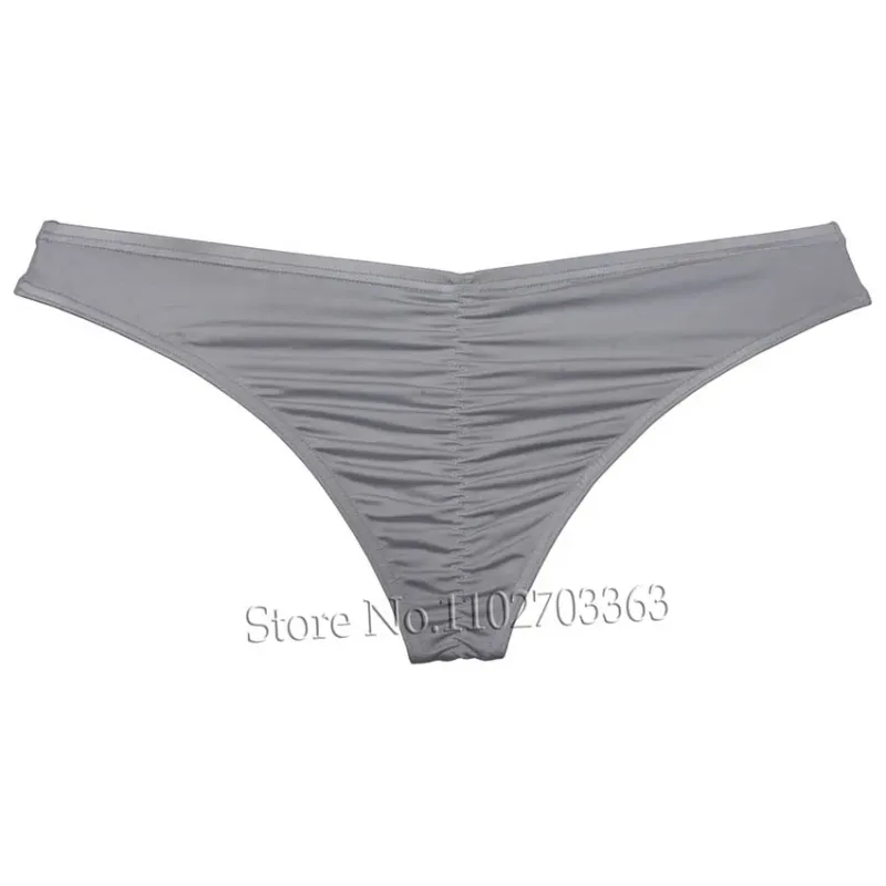 Men's Bikini Briefs Triangle Underwear Pucker Back Micro Briefs Elastic Shiny Summer Low Rise Beach Briefs Sexy Silky Smooth — image 3