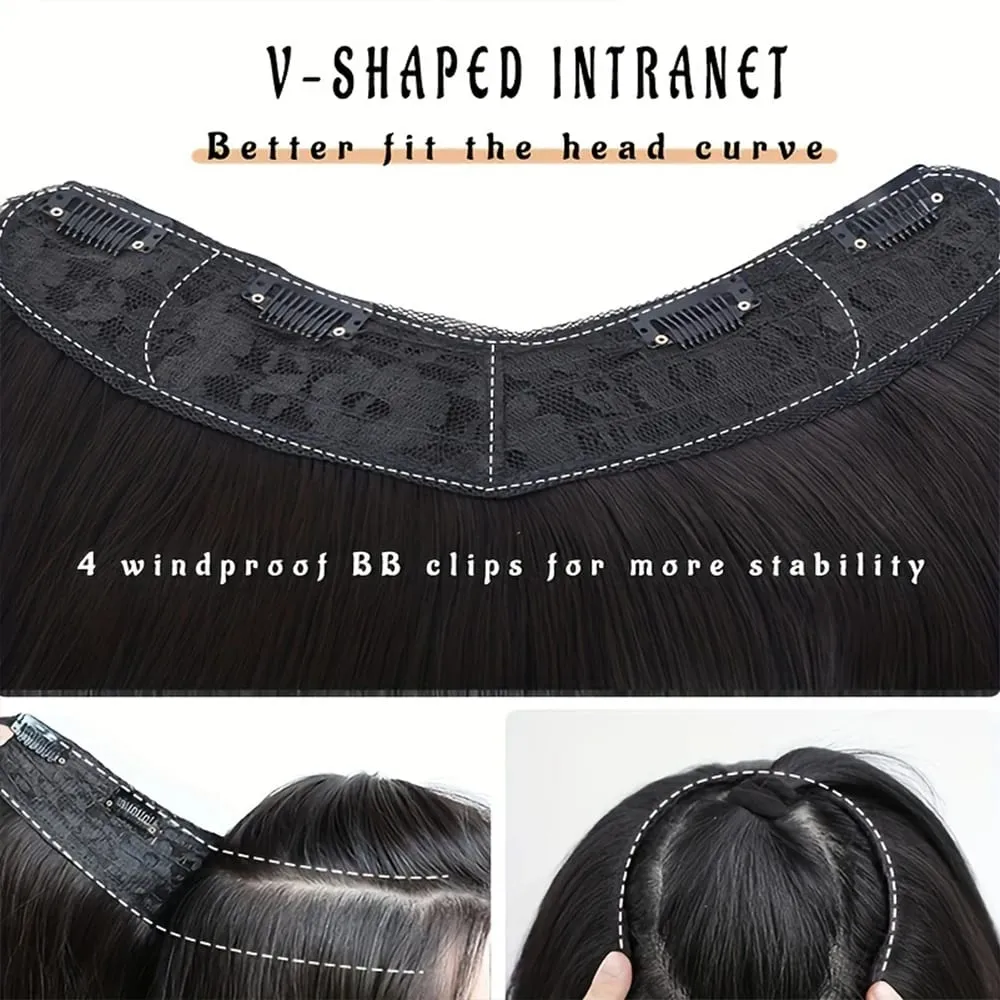 18/22/24Inch Women's Synthetic Long Hair Styling Long Hair Synthetic Wigs Layered Hair Extensions Top of the Head Increase Hair — image 5