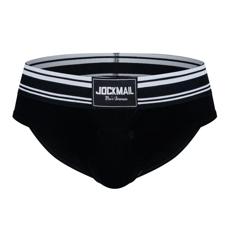 Jockmail Mens Underwear New Arrivalmen Briefs Plaid Pit Cotton Sexyu Bag Front and Rear Openings Cut Outlow Waist Breathable — image 19