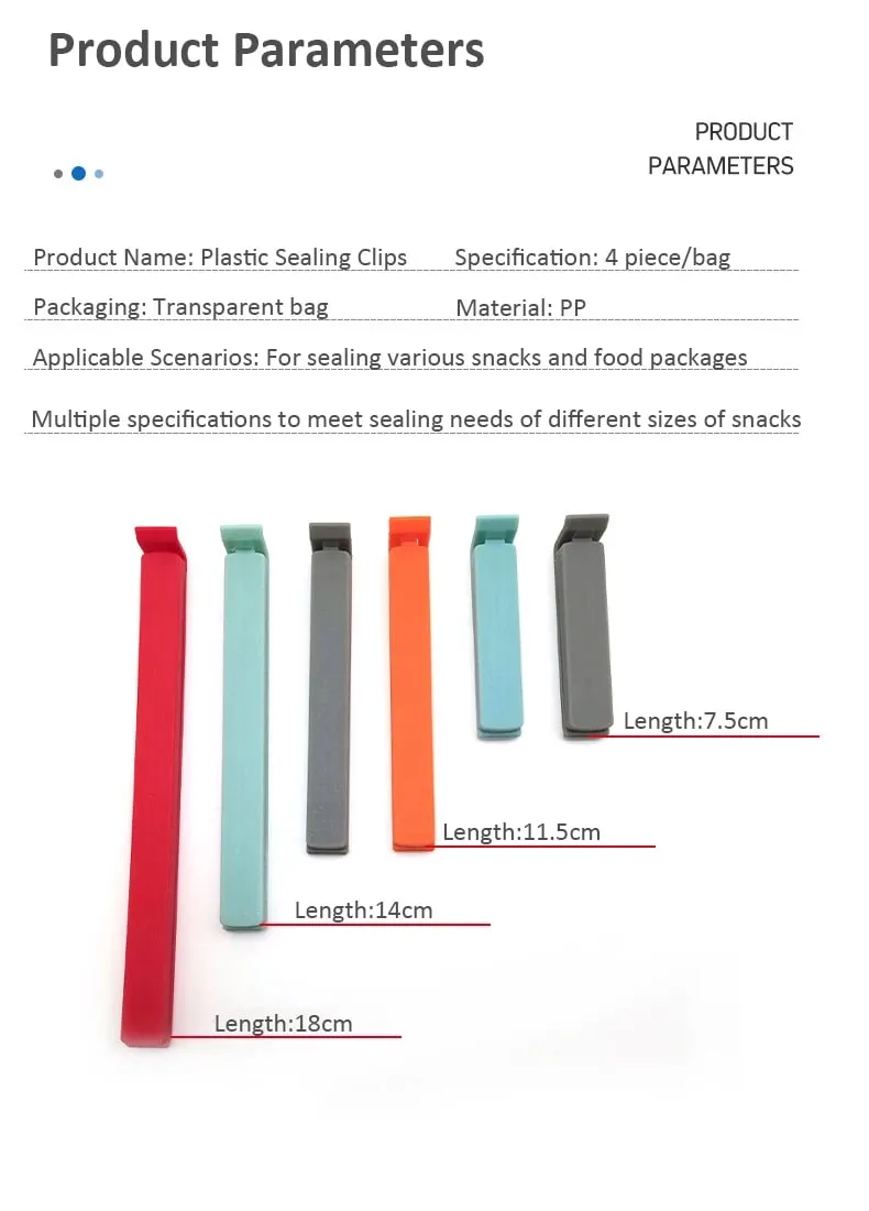 1Pc/4 /8/10Pcs Plastic Sealing Clips for Kitchen Food Freshness Preservation Sealing Clips Large-sized Clips for Snacks — image 9