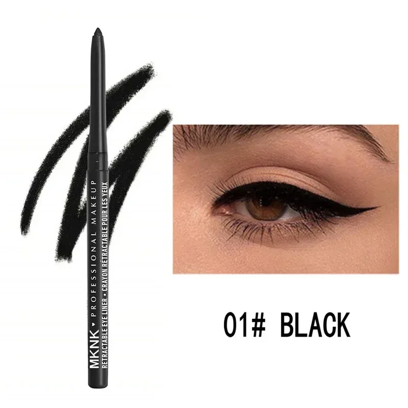 8 Colors Waterproof Black Eyeliner Gel Pencil Smudge-Proof Long-Lasting Beginner-Friendly Eye Makeup High Pigment Eye Liner Pen