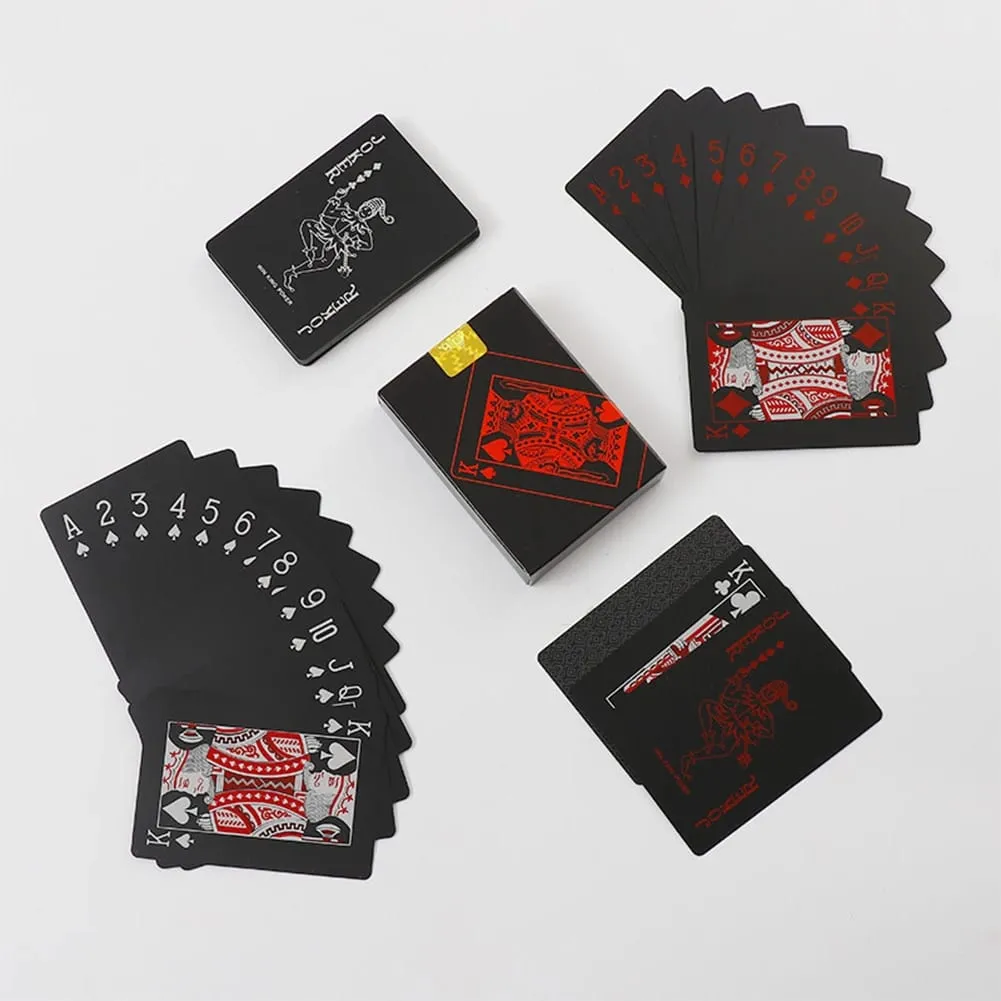 Playing Cards Game Poker Cards Board Child Kid Toy Waterproof Plastic PVC Black Blue Red Yellow Green Deck Card High-end Classy — image 8