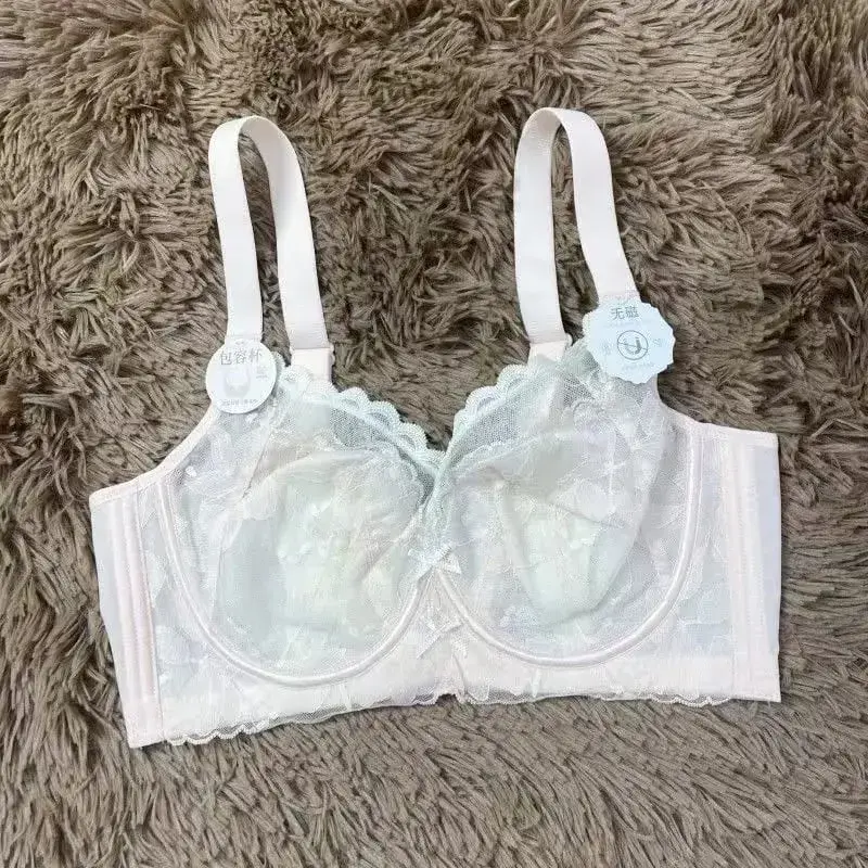 Women's Sexy Lace Support Bra Full Cup Lift Bralette Lingerie Anti-Sagging Ultra Thin Mesh - Slimming Underwear for Big Bust — image 9