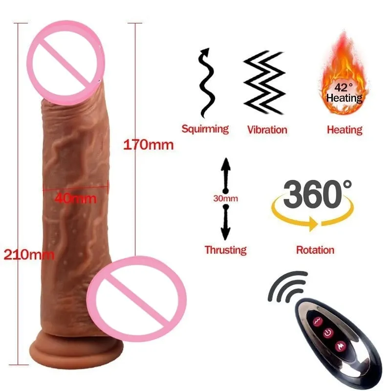 Realistic Heating Telescopic Dildo Vibrator Penis Dick Butt Plug Masturbator Sexy Adult Women Anal Dildos Vibrators Sex Toys 18 — image 8