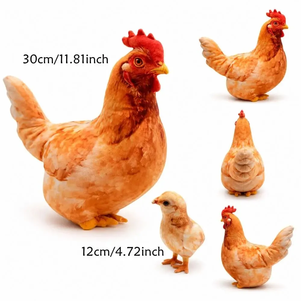Plush Material Animal Body Pillow PP Cotton Filled 30cm Size Animal Cushion Doll Toys Soft Texture 35cm Chicken Pillow For Men — image 3
