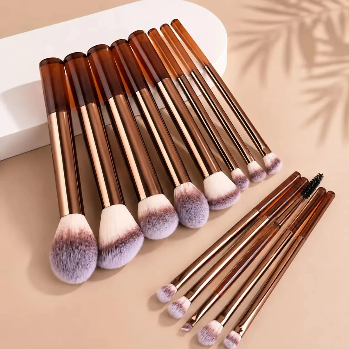 Professional Dual-Ended Makeup Brush Set with Foundation Contour Blush Powder Eyeshadow and Concealer Brushes Soft Syntheti — image 2