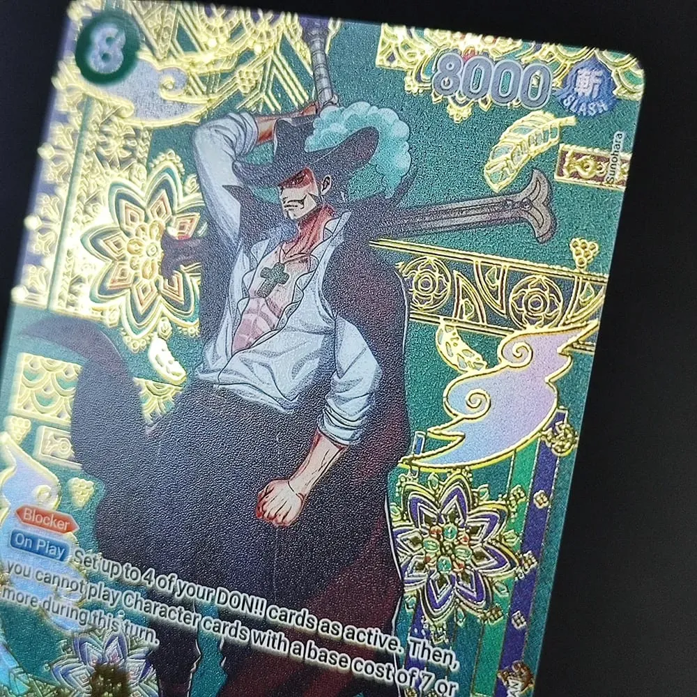 Diy One Piece Op14 Sp Card The Azure Sea Seven Hancock Perona Mihawk Sengoku Kid Killer Sugar English Collection Tcg Anime Card — image 3