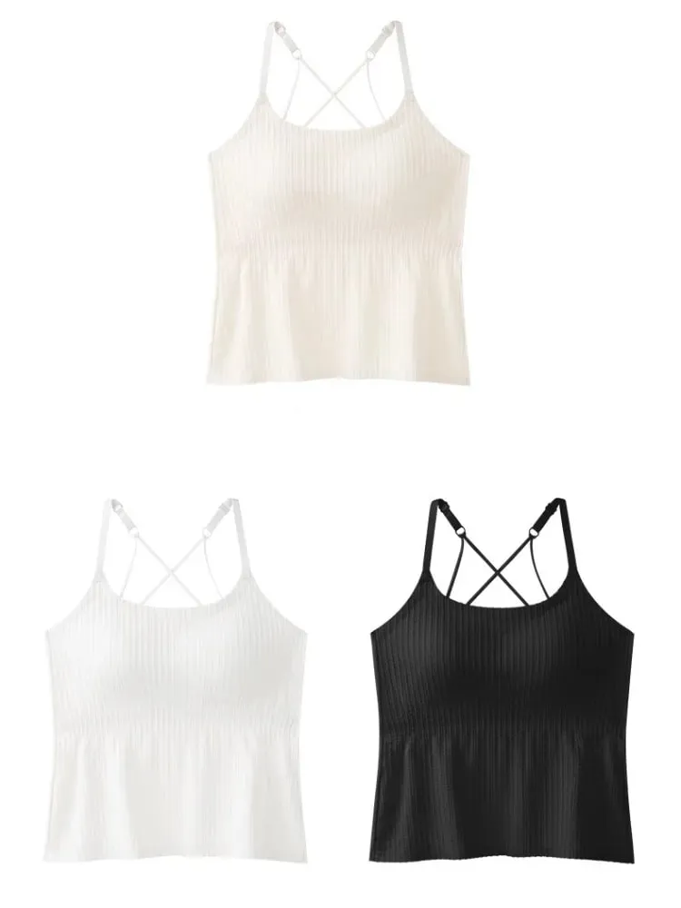 Summer Bra Black Corset Active Big Size Bralette Anti Sagging Bra Vest Topic Camisole&tanks Traf Woman Clothing Top Traf Zara — image 10