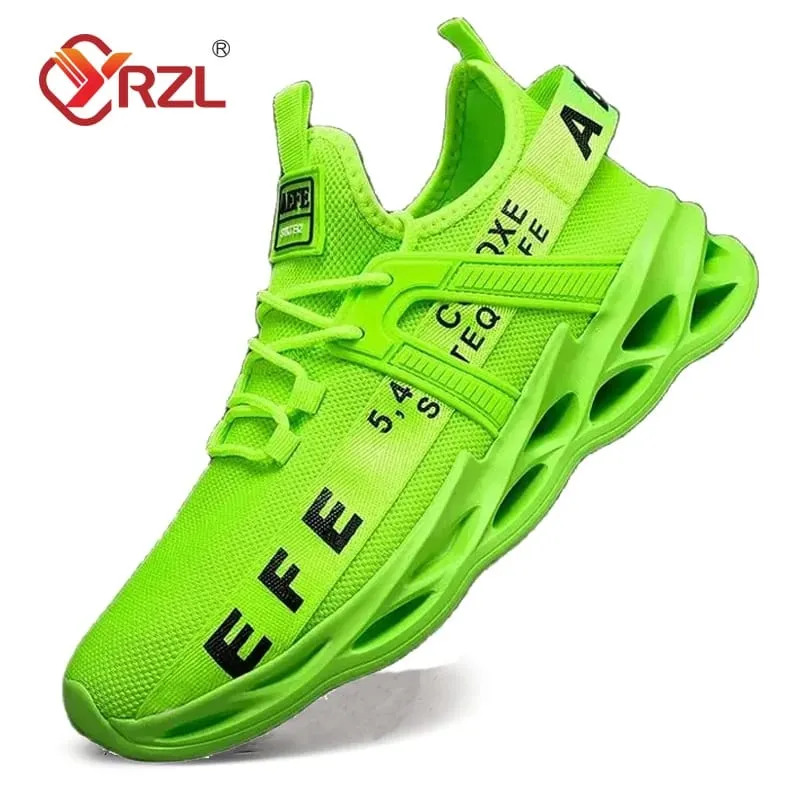 Mens Sneakers Lightweight Comfortable Mesh Breathable Sneakers Men Green Casual Shoes Thick Sole Running Shoes for Men — image 1