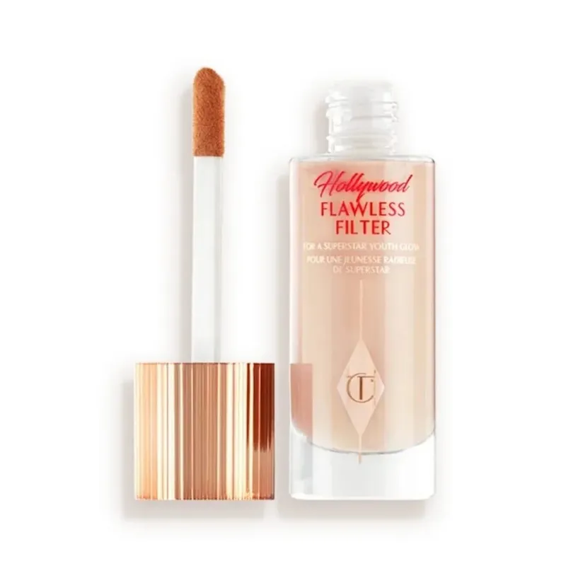 Жидкий хайлайтер Charlotte Tilbury Hollywood Flawless, увлажняющий палитру для кожи, атласно-матовый, с мерцающим металлическим финишем, макияж — image 9