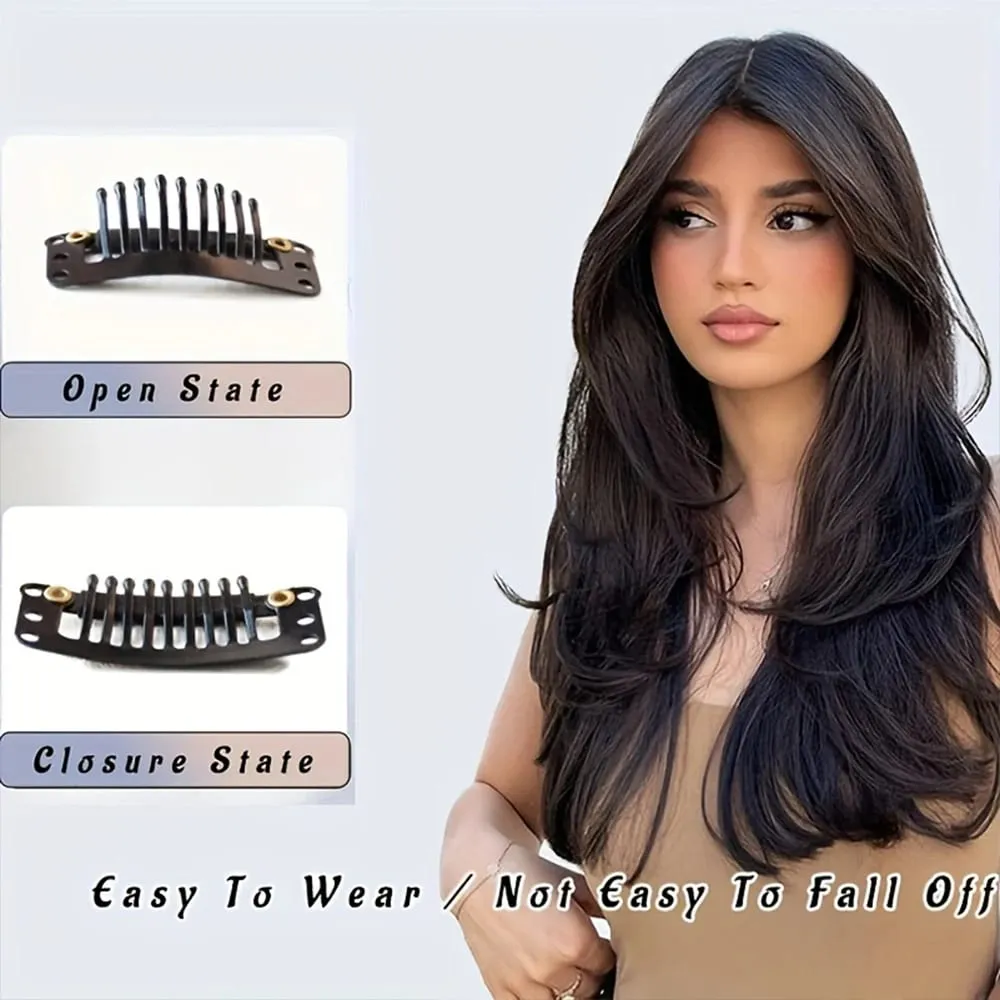 18/22/24Inch Women's Synthetic Long Hair Styling Long Hair Synthetic Wigs Layered Hair Extensions Top of the Head Increase Hair — image 6