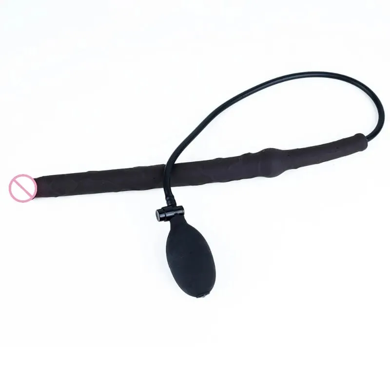 New Super Long Inflatable Expansion Dildo Butt Plug Deep Penetration Prostate Massage Big Dick Plug Anal Sex Toys For Men Women — image 1