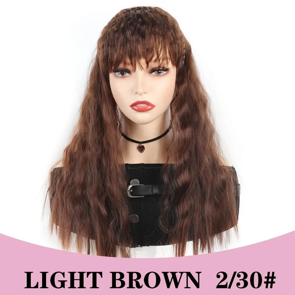 Synthetic Topper for Women Long Water Wave Top Clip Topper Hair Extensions Cover Thinning Hair Grey Hair Increase Volume — image 8