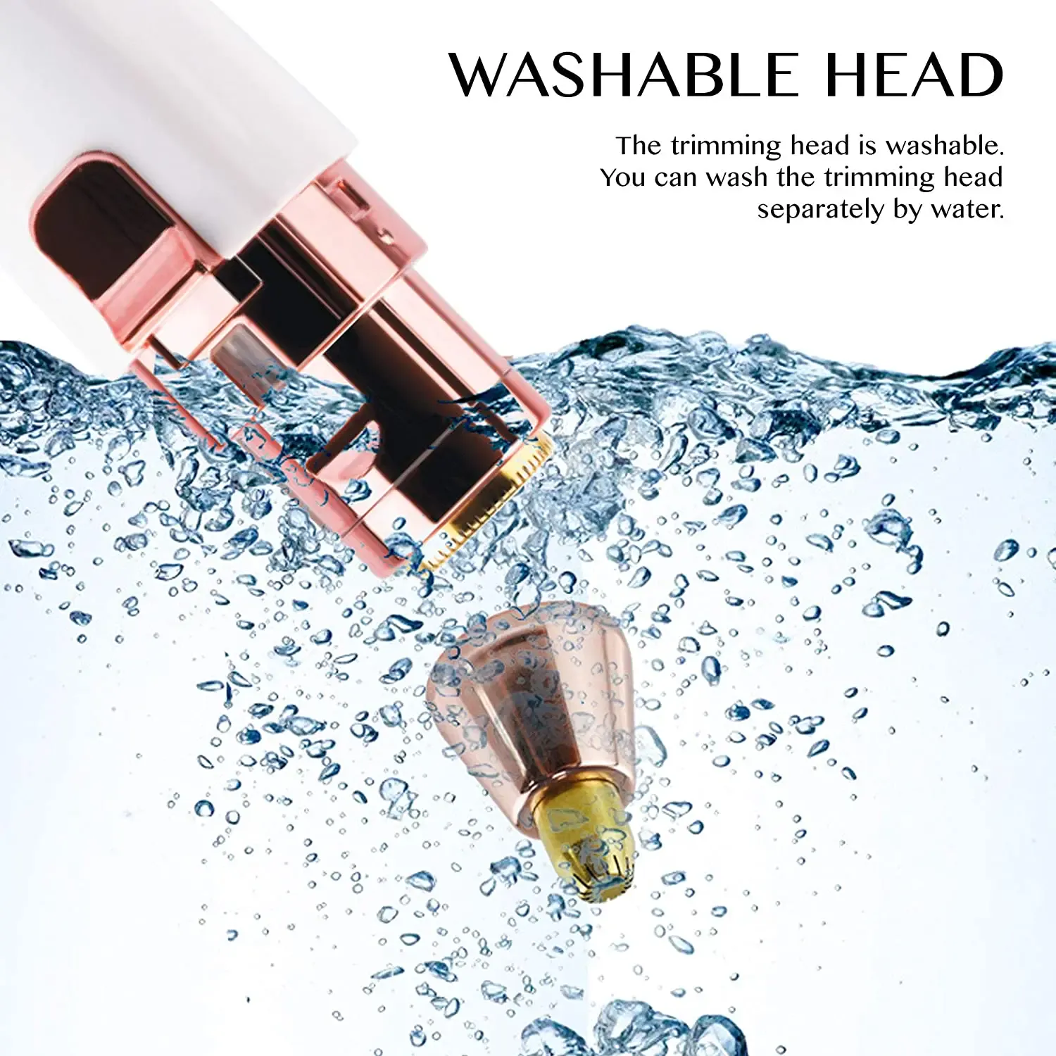 Dighealth 2 IN 1 Rechargeable Eyebrow Trimmer Facial Hair Remover Makeup Mini Razor Painless Hair Remover withBuilt-in LED Light — image 5