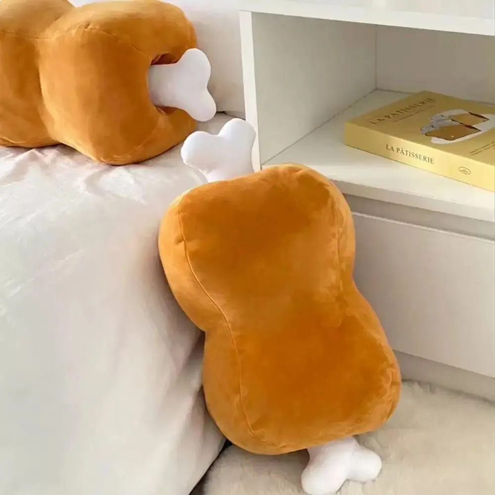 42cm Simulation Meat Bone Pillow Cartoon Design Soft Plush Toy Pillow Hypoallergenic Washable Lifelike Meat Bone Pillow — image 7
